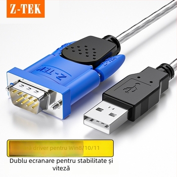 Lite Cablu USB spre RS232 serial ZE394C, cip PL2303, interfață USB-Serial, 300bps–921600bps, conector masculin
