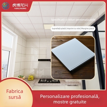 Panou de tavan din aluminiu pentru plafon suspendat — formă în L, aliaj de aluminiu, grosime 0,4–0,7 mm, suprafață plană, finisaj cu rol sau trasare