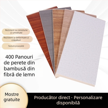 Panou integrat pentru pereți și plafoane din fibre de bambus - fără suduri, stil modern și simplu; Material: fibre de bambus; Izolație fonică: Medie; Conductivitate termică: Medie