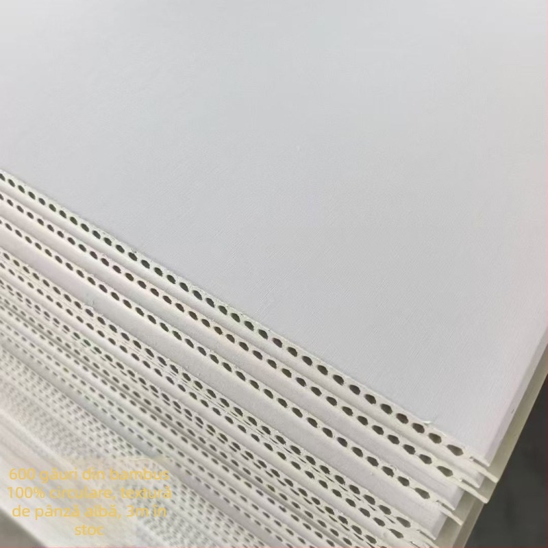 Panou integrat pentru pereți și plafoane din fibre de bambus - fără suduri, stil modern și simplu; Material: fibre de bambus; Izolație fonică: Medie; Conductivitate termică: Medie