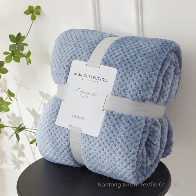 Pătură fleece coral, fibră de poliester, 300gsm, primăvară-toamnă, personalizare disponibilă