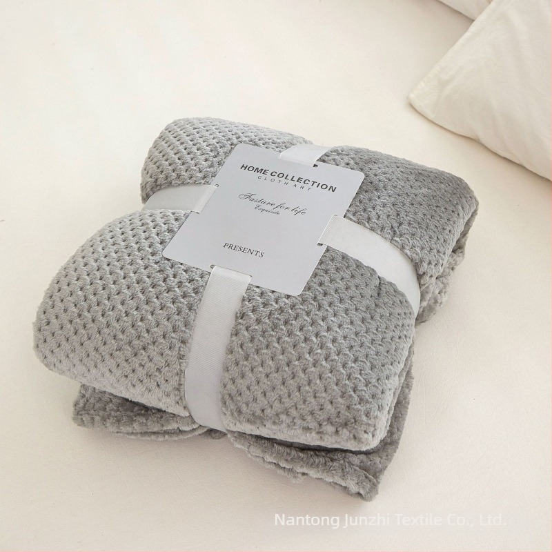 Pătură fleece coral, fibră de poliester, 300gsm, primăvară-toamnă, personalizare disponibilă