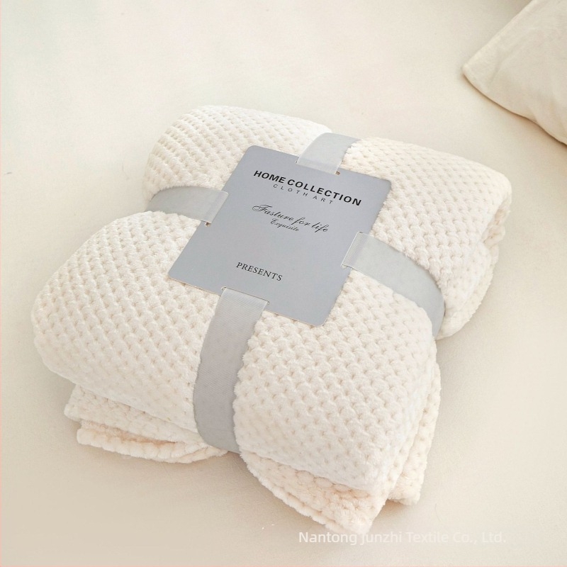 Pătură fleece coral, fibră de poliester, 300gsm, primăvară-toamnă, personalizare disponibilă