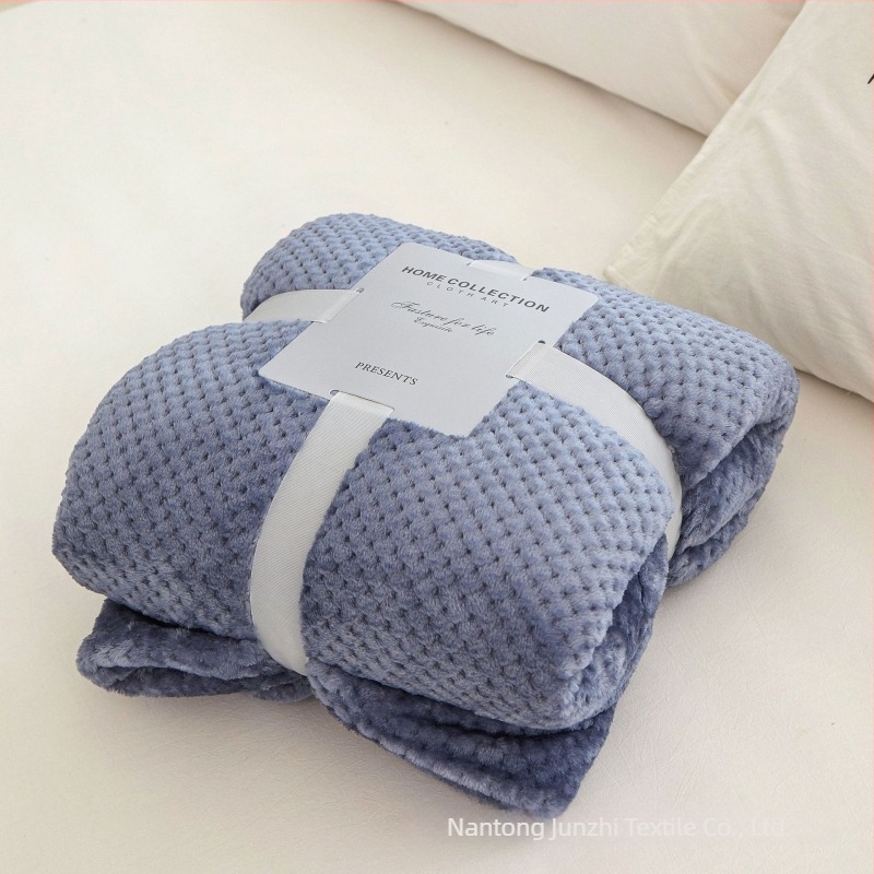 Pătură fleece coral, fibră de poliester, 300gsm, primăvară-toamnă, personalizare disponibilă