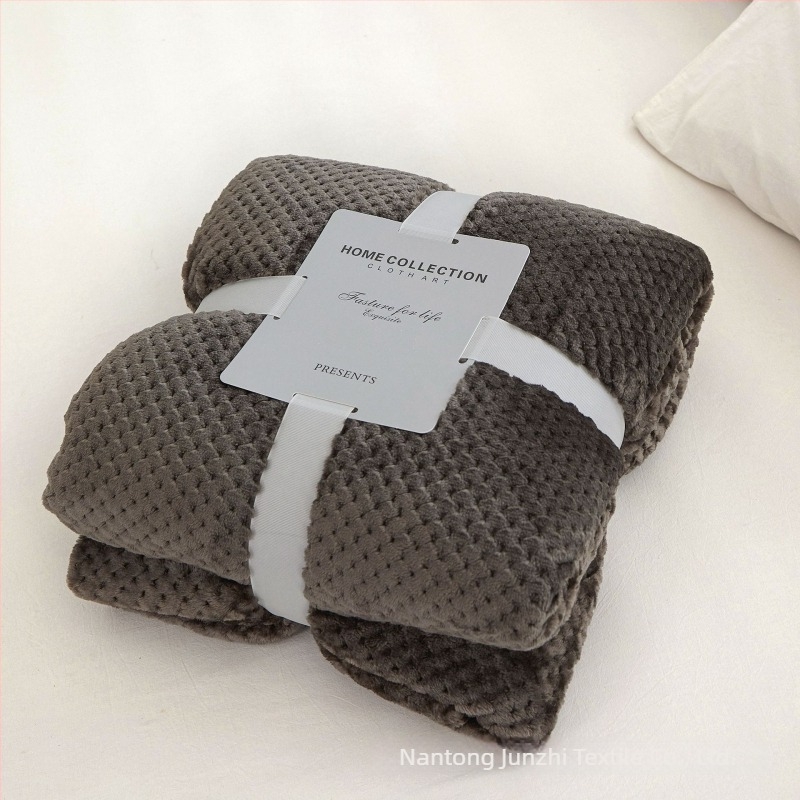 Pătură fleece coral, fibră de poliester, 300gsm, primăvară-toamnă, personalizare disponibilă