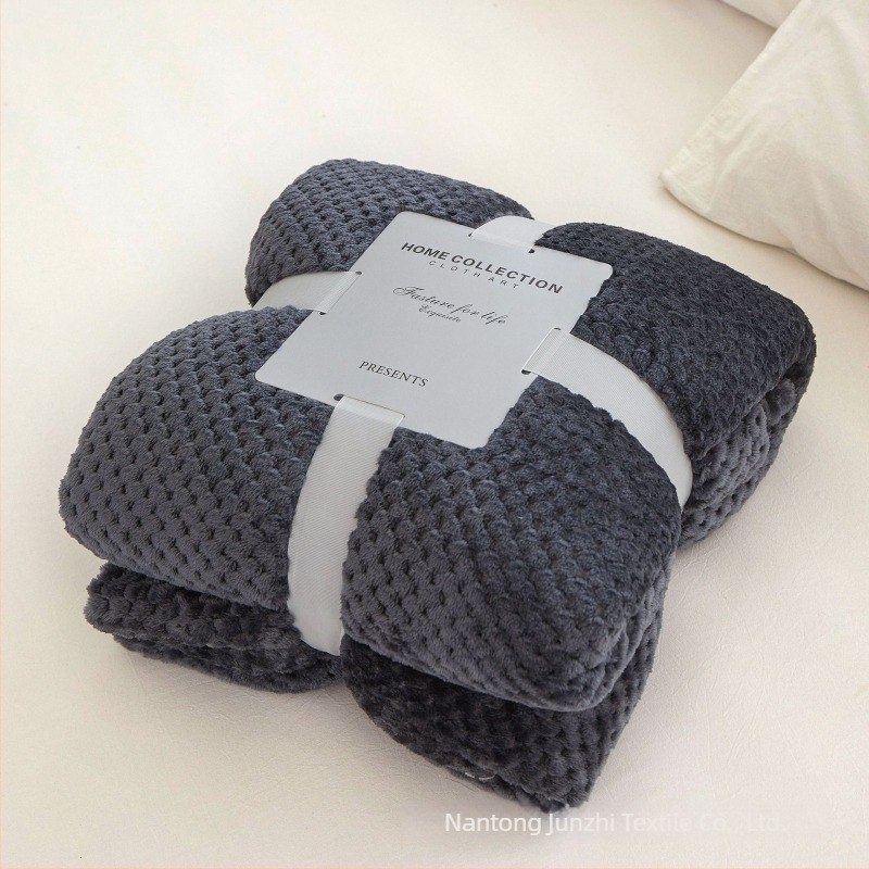 Pătură fleece coral, fibră de poliester, 300gsm, primăvară-toamnă, personalizare disponibilă