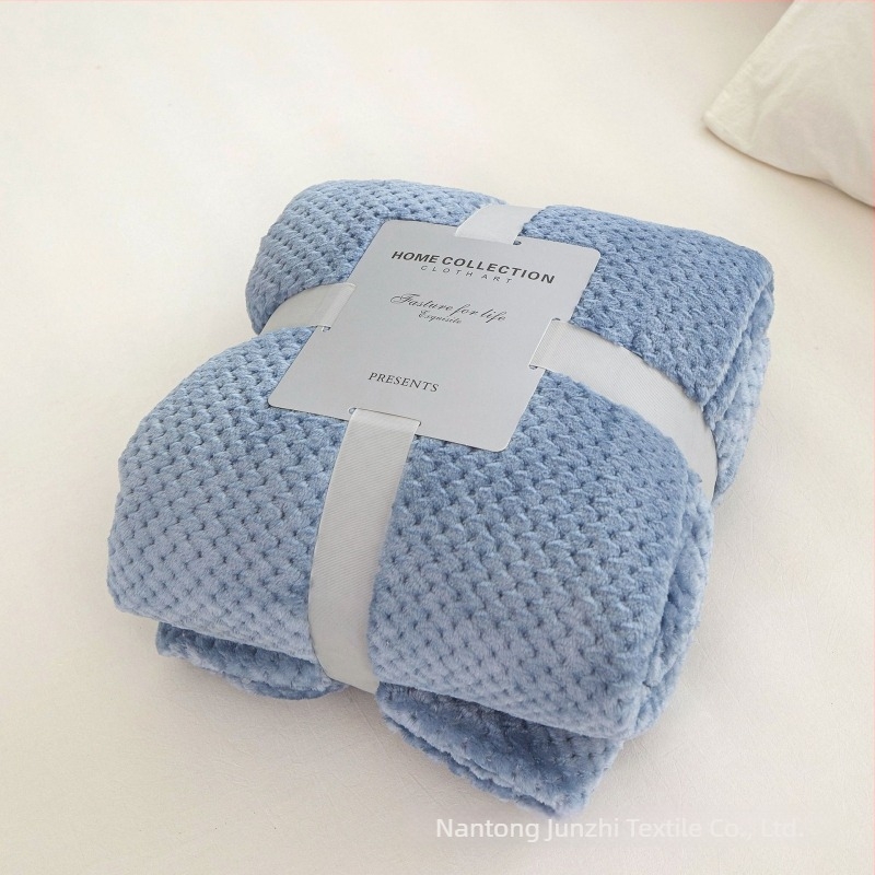 Pătură fleece coral, fibră de poliester, 300gsm, primăvară-toamnă, personalizare disponibilă