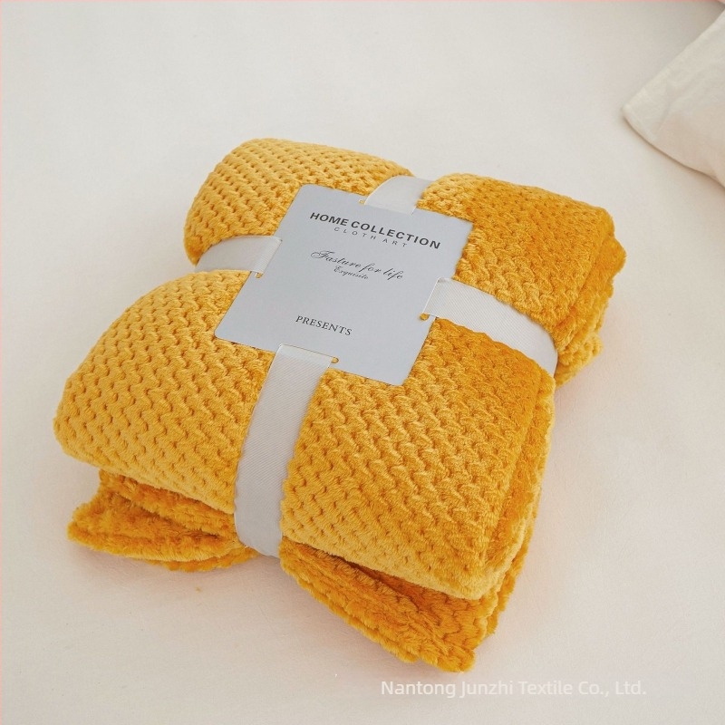 Pătură fleece coral, fibră de poliester, 300gsm, primăvară-toamnă, personalizare disponibilă