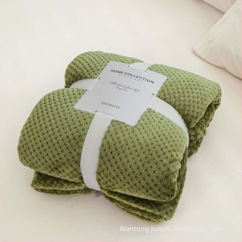 Pătură fleece coral, fibră de poliester, 300gsm, primăvară-toamnă, personalizare disponibilă