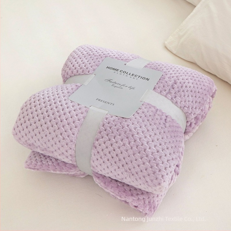 Pătură fleece coral, fibră de poliester, 300gsm, primăvară-toamnă, personalizare disponibilă