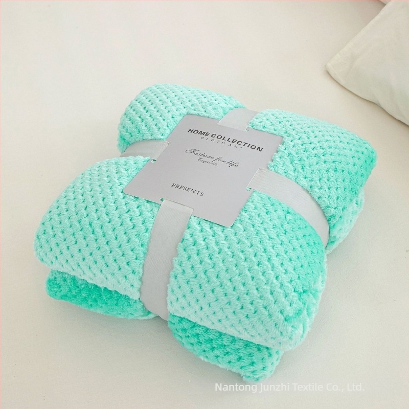 Pătură fleece coral, fibră de poliester, 300gsm, primăvară-toamnă, personalizare disponibilă