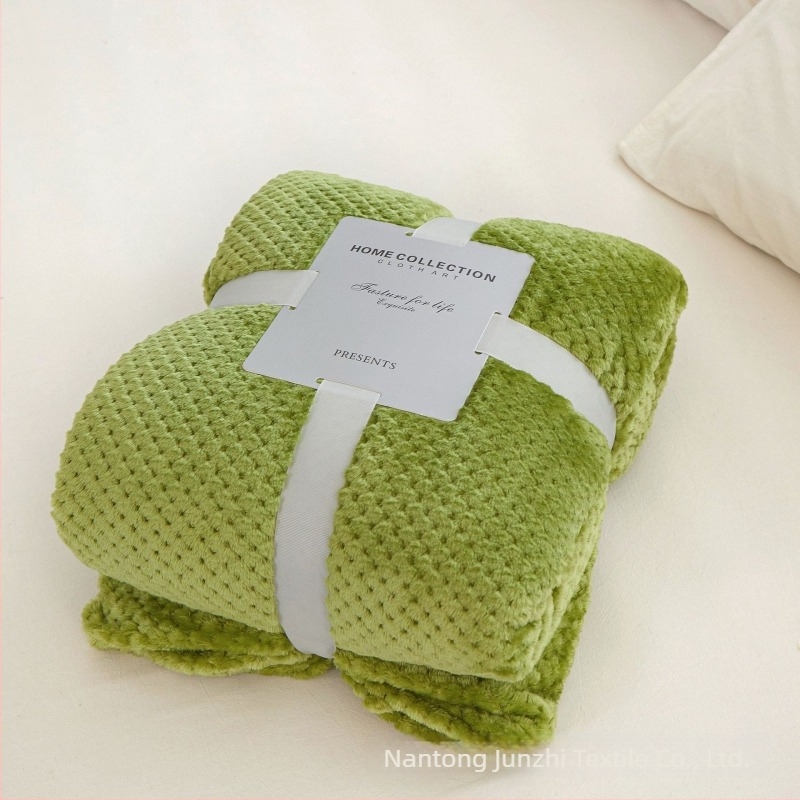 Pătură fleece coral, fibră de poliester, 300gsm, primăvară-toamnă, personalizare disponibilă