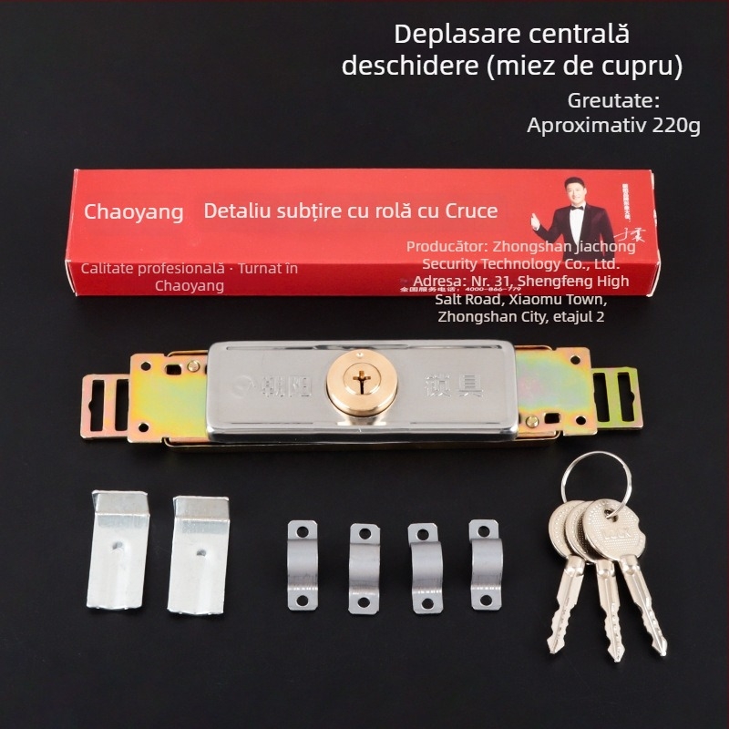 Chaoyang încuietoare pentru uși rulante – mortise lock, cu nucleu de cupru, pentru uși rulante cu deschidere medie