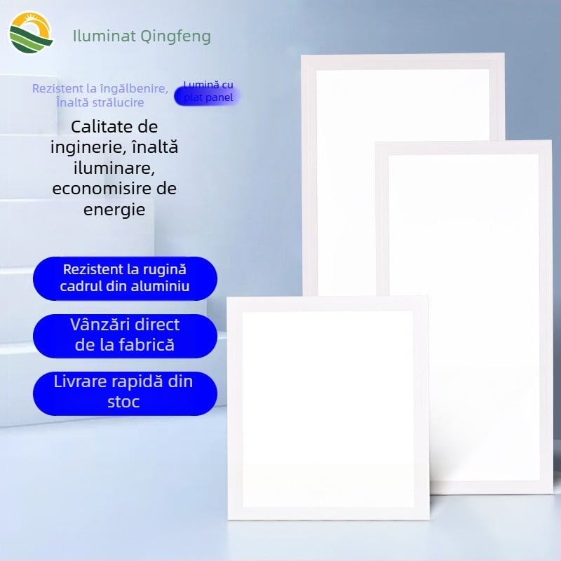 Panel LED pentru plafon Upgraded Flat Light Gold T3, 220V, 1500 lm, 6500K, aluminiu