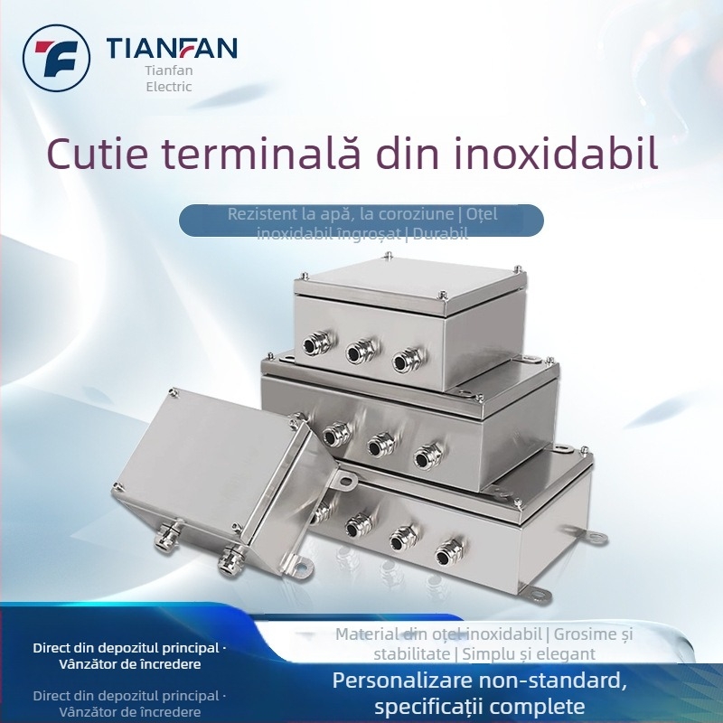 304 cutie terminal din oțel inoxidabil pentru exterior, cutie de distribuție impermeabilă, 1 mm grosime placă, certificat CCC
