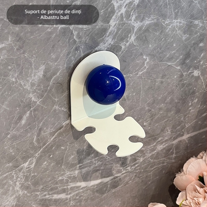 Suport pentru periuțe de dinți, montat pe perete, cu prindere magnetică, din plastic, personalizare siglă