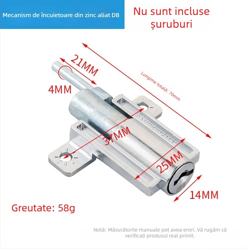 Încuietoare pentru dulapuri triple — Model: Triple cabinet lock; Material: oțel laminat la rece; Gama de aplicație: dulapuri de fier cu trei compartimente; Marcă: Hui Pan