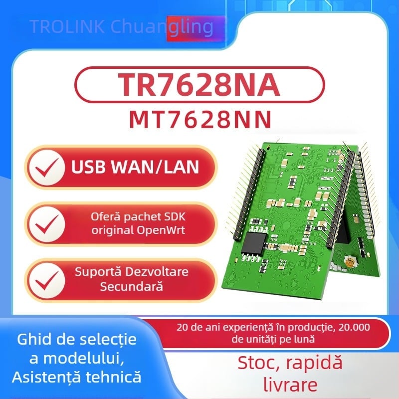 MT7628NN Placă — Modul Linux pentru evaluare a routerului AP wireless de 100 Mbps, Suportă dezvoltare secundară