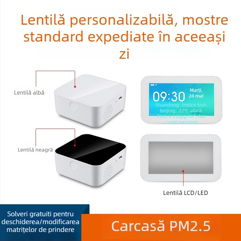 Carcasă detector CO și formaldehidă: senzor PM2.5, senzor temperatură și umiditate, monitorizare calitate aer, carcasă ABS+PC