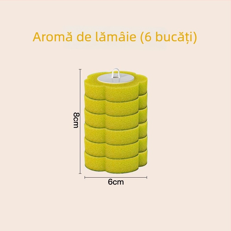 Perie de toaletă de unică folosință, cu set de capete de înlocuire, montată pe perete, fără colțuri moarte; Saint-wang plastic, stil modern simplu