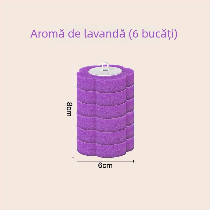 Perie de toaletă de unică folosință, cu set de capete de înlocuire, montată pe perete, fără colțuri moarte; Saint-wang plastic, stil modern simplu