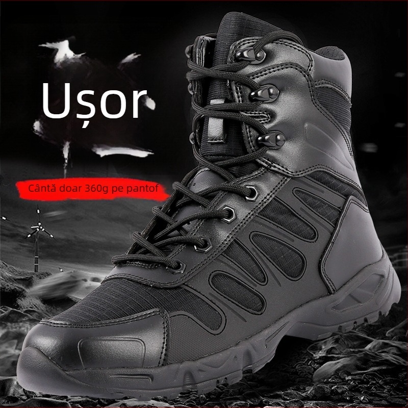 Ghete tactice ultraușoare pentru exterior, unisex adulți, material impermeabil, potrivite pentru alergare, provocări extreme, drumeții și camping