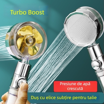 Duș de mână portabil cu funcții de stropire, masaj și ploaie (corp ABS, stil Light Luxury, model 04221)