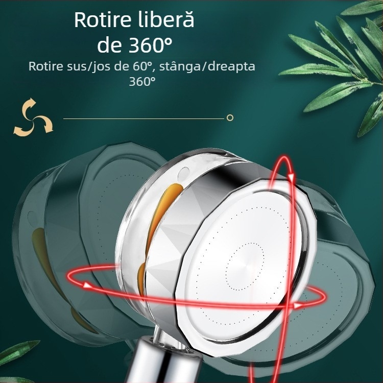 Duș de mână portabil cu funcții de stropire, masaj și ploaie (corp ABS, stil Light Luxury, model 04221)