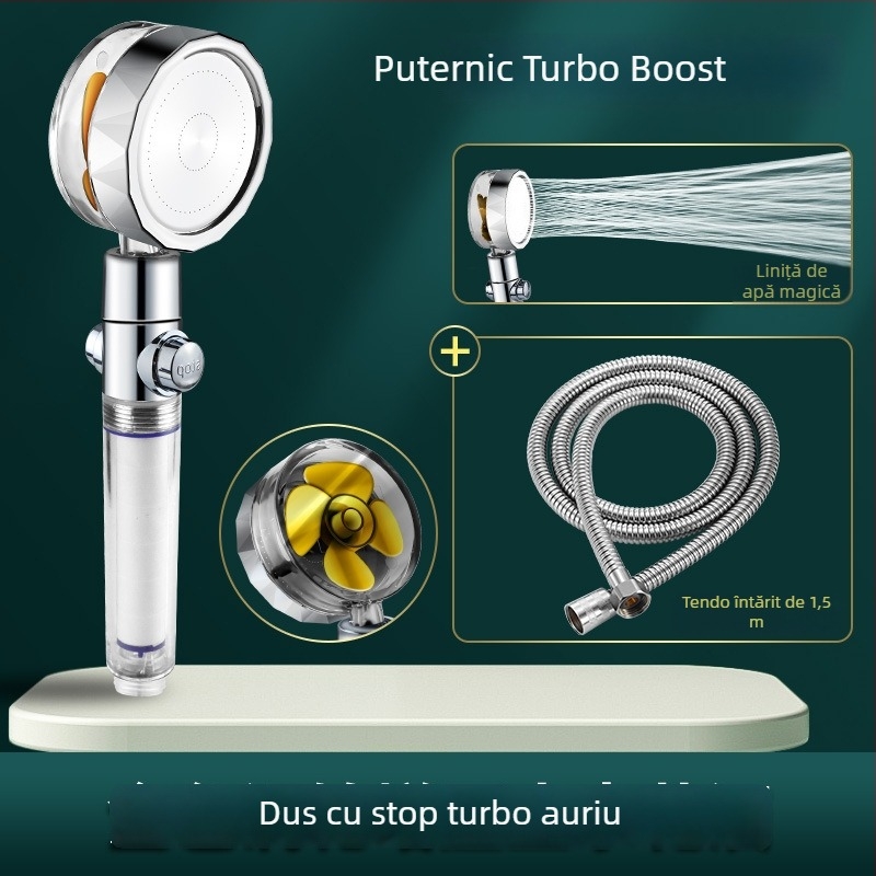 Duș de mână portabil cu funcții de stropire, masaj și ploaie (corp ABS, stil Light Luxury, model 04221)