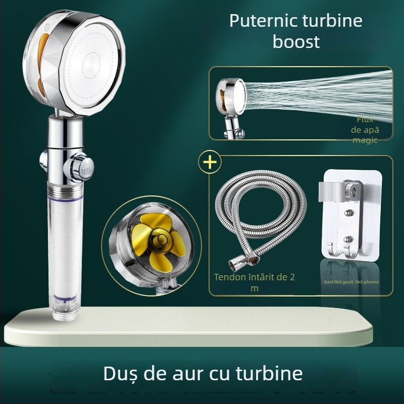 Duș de mână portabil cu funcții de stropire, masaj și ploaie (corp ABS, stil Light Luxury, model 04221)