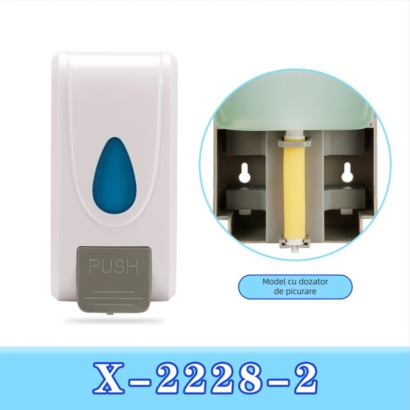 Duzător de săpun cu spumă, montat pe perete, apăsare manuală, ABS plastic de inginerie, turnare prin injecție, stil modern minimalist, brand Imperial department