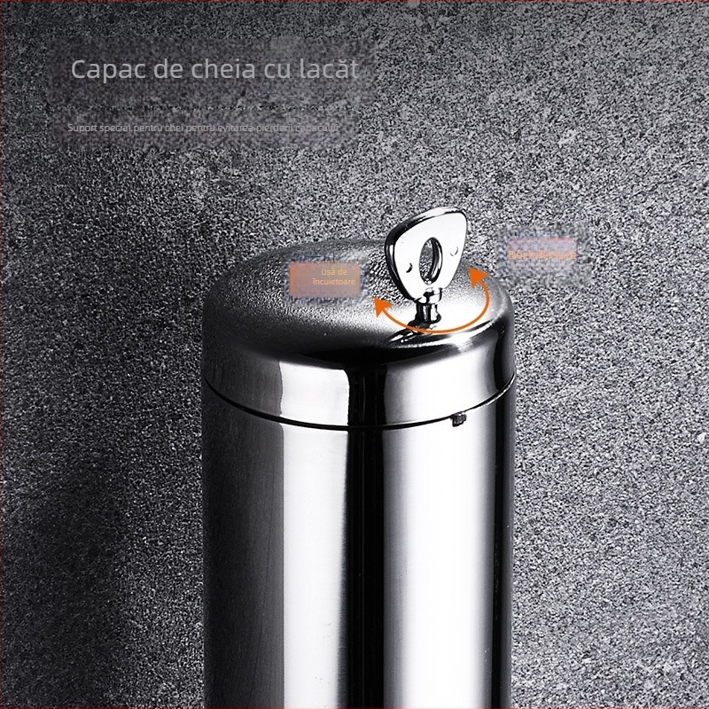 Dispenser de săpun montat pe perete, oțel inoxidabil și plastic, acționare prin apăsare, stil modern minimalist, finisaj lustruit