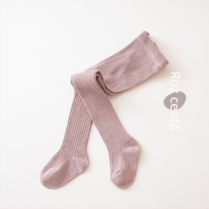 Colanți bebe pentru fete, bumbac, jacquard respirabil în dungi, 80% bumbac, primăvară-toamnă, pentru copii 1–3 ani