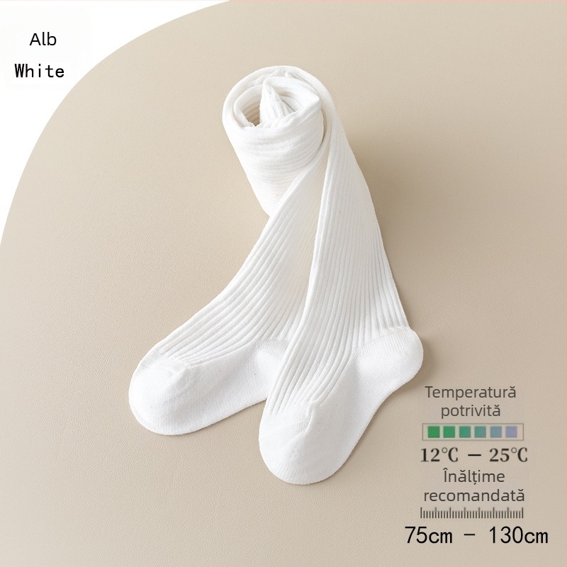 Colanți bebe pentru fete, bumbac, jacquard respirabil în dungi, 80% bumbac, primăvară-toamnă, pentru copii 1–3 ani