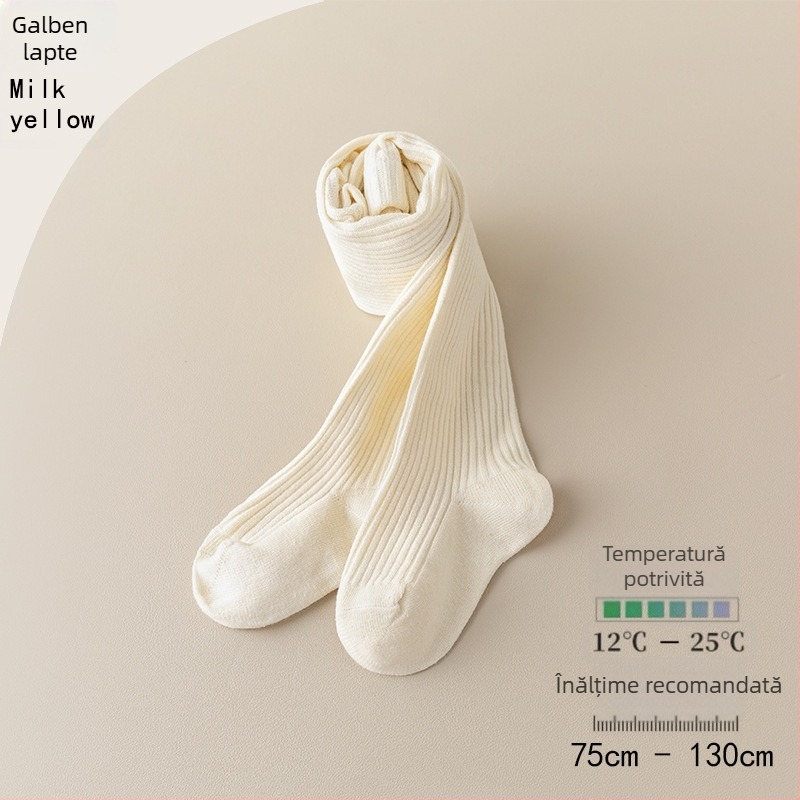 Colanți bebe pentru fete, bumbac, jacquard respirabil în dungi, 80% bumbac, primăvară-toamnă, pentru copii 1–3 ani