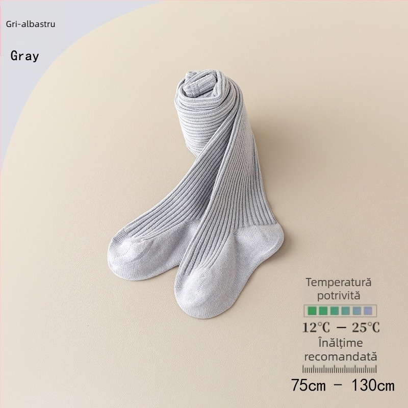 Colanți bebe pentru fete, bumbac, jacquard respirabil în dungi, 80% bumbac, primăvară-toamnă, pentru copii 1–3 ani