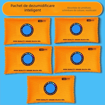 Pungi de silicat de gel pentru dezumidificare cu indicator de schimbare a culorii, 400 g, 20 pachete în cutie, parfum poate fi adăugat, pentru mașină și casă