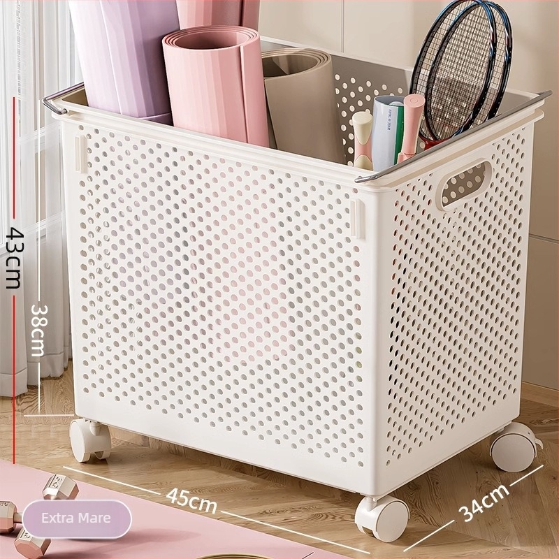 Cutie de depozitare pentru covorașul de yoga cu roți, coș de depozitare pentru echipamente de fitness, pentru uz casnic (Brand Xingyou; Material PP; Origine Xi'an; Cutie: 1; Categoria: Coș de depozitare)