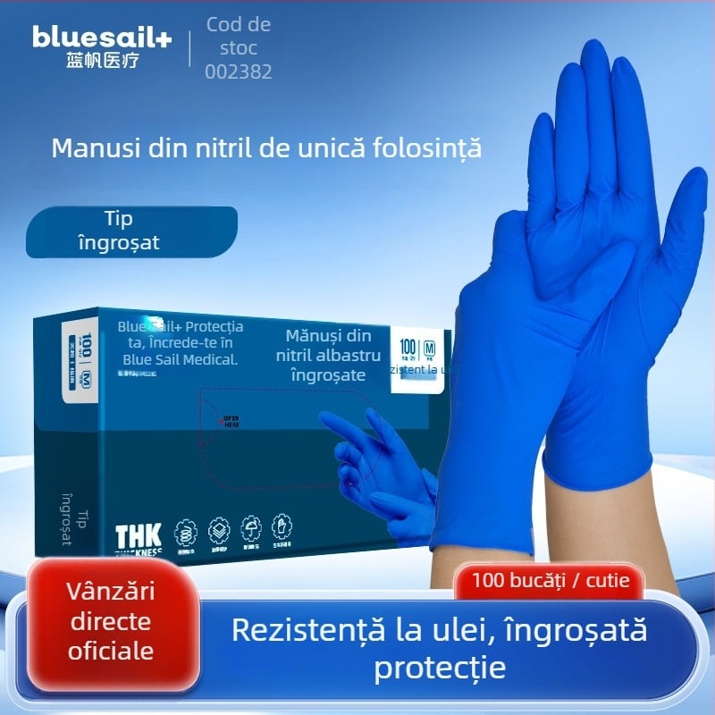 Blue Sail Medical mănuși nitril de unică folosință, întărite, pentru catering și curățenie casnică