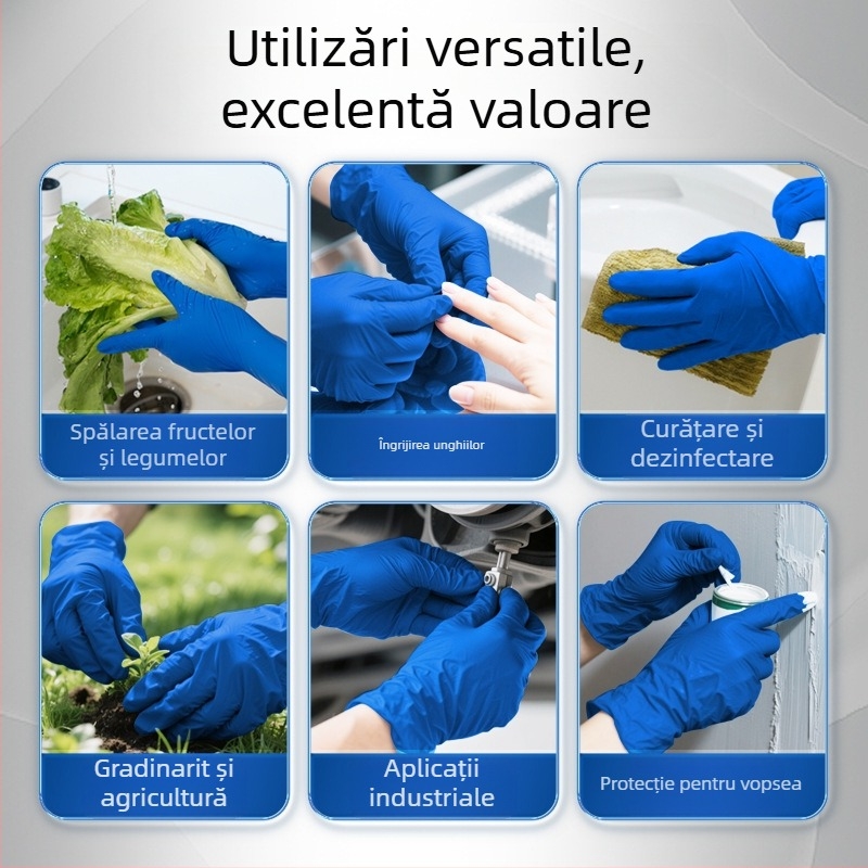 Blue Sail Medical mănuși nitril de unică folosință, întărite, pentru catering și curățenie casnică