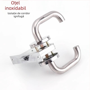 Încuietoare cu mâner pentru ușa de culoar – pentru uși de incendiu și de acces, din aliaj de oțel inoxidabil, model Aisle lock, cheie, potrivită pentru școli și spitale