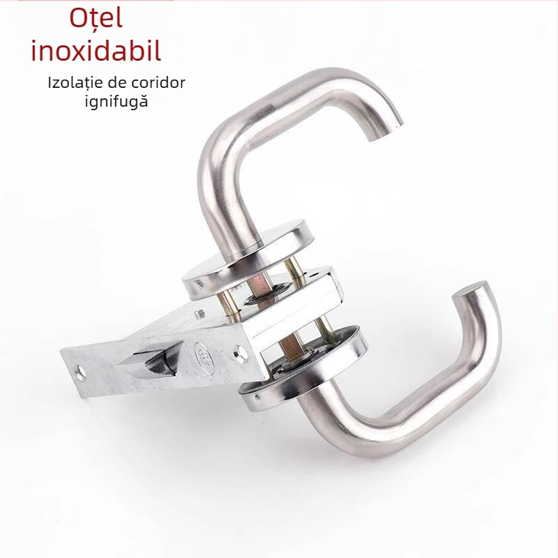 Încuietoare cu mâner pentru ușa de culoar – pentru uși de incendiu și de acces, din aliaj de oțel inoxidabil, model Aisle lock, cheie, potrivită pentru școli și spitale