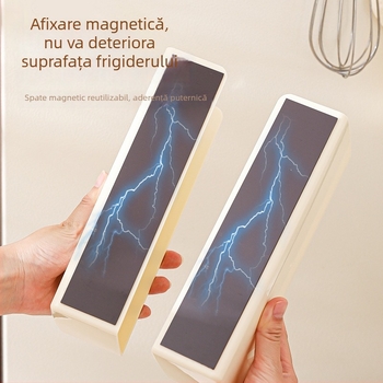 Cutie magnetică pentru șervețele, bucătărie și frigider; suport pentru șervețele umede, din plastic, impermeabil, fără găuri