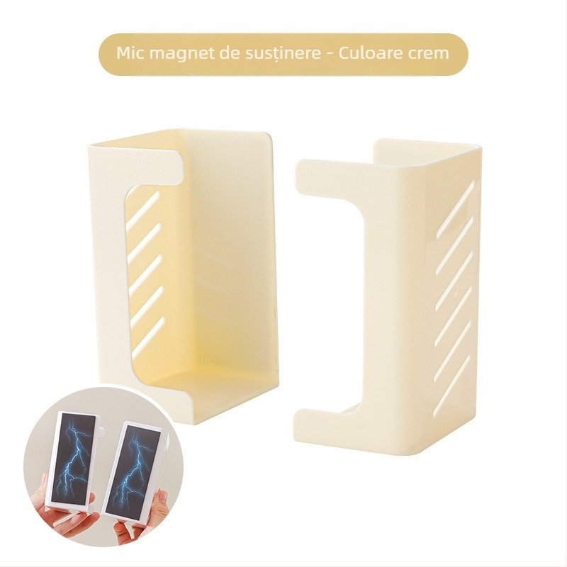 Cutie magnetică pentru șervețele, bucătărie și frigider; suport pentru șervețele umede, din plastic, impermeabil, fără găuri