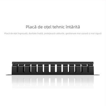 Win as Rack metal pentru gestionarea cablurilor, 19 inch, 1U, pentru dulapuri cu grile 24/48