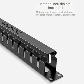 Win as Rack metal pentru gestionarea cablurilor, 19 inch, 1U, pentru dulapuri cu grile 24/48