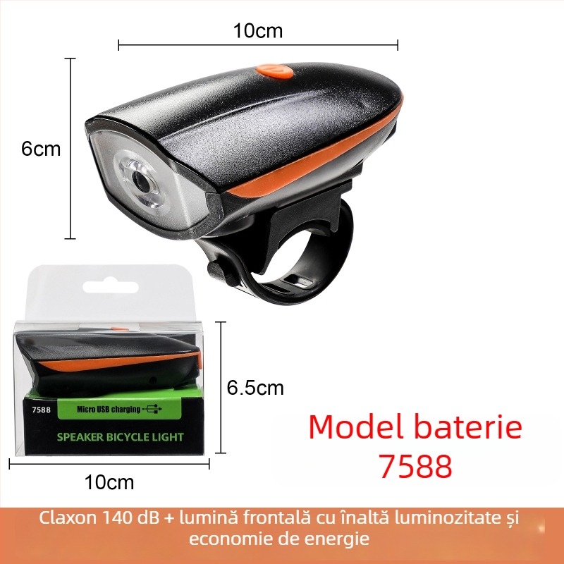 Lumină frontală pentru bicicletă cu corn electric pentru plimbări nocturne — Hissuke, procesare personalizabilă, etichetă privată disponibilă