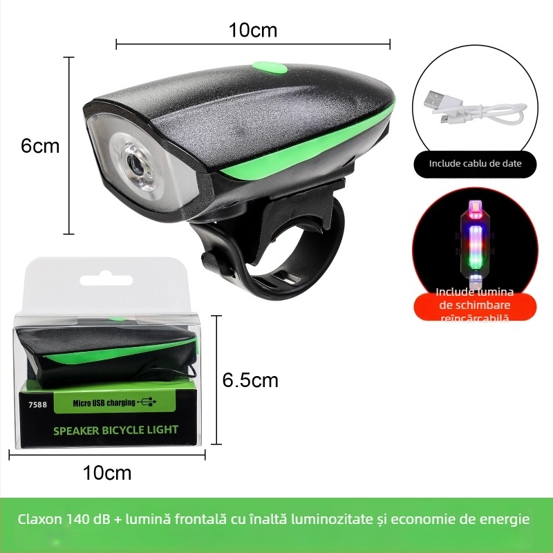 Lumină frontală pentru bicicletă cu corn electric pentru plimbări nocturne — Hissuke, procesare personalizabilă, etichetă privată disponibilă