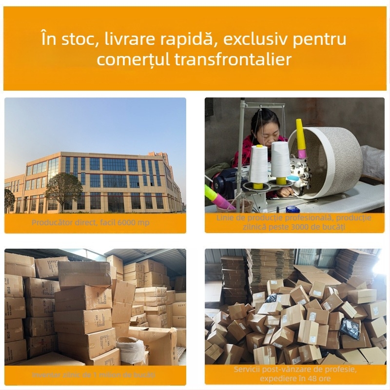 Coș de depozitare împletit din sfoară de banană, capacitate mare, pentru pături, reviste și haine, model 254, stil modern minimalist