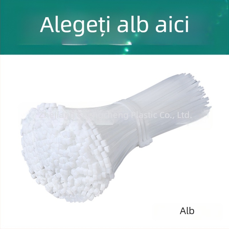 Legătură pentru cabluri din nylon, auto-blocantă, CHCC, PA66, grosime 1,1 mm, origine Zhejiang